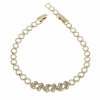4542 Bransoletka elegancka złota 17,5+2cm pozłacana 14k Xuping cyrkonie